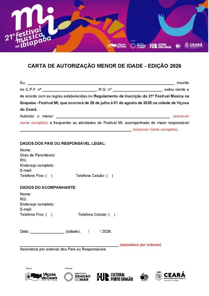 autorizacao menor de idade 2026
